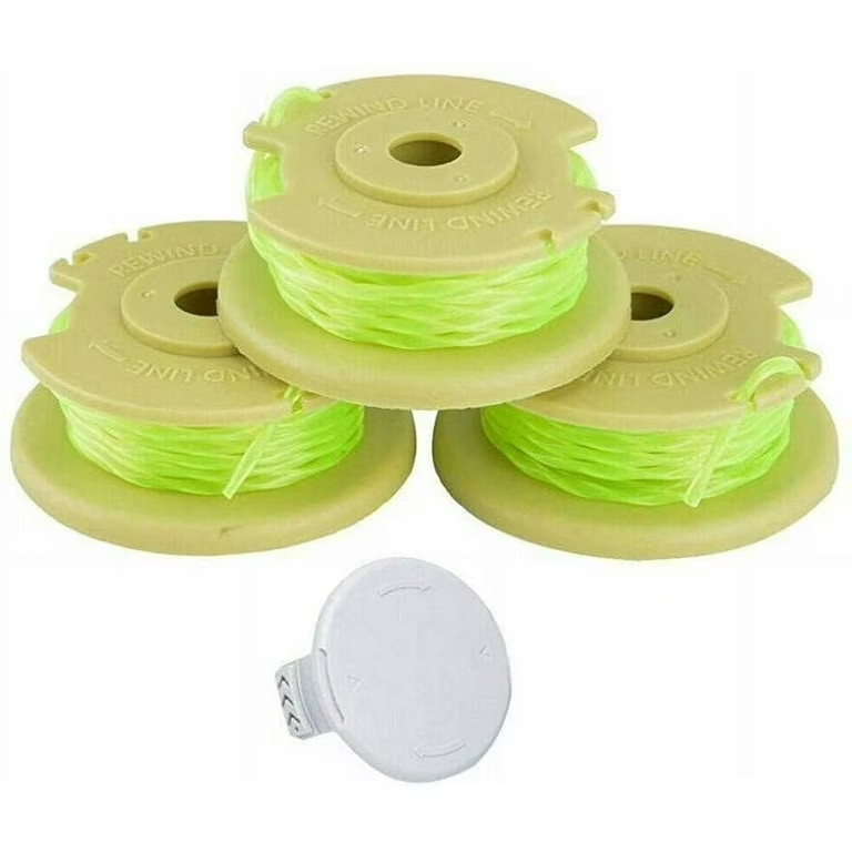 Ryobi Replacement Twisted 0.080 In. String Trimmer Line Spools 3-Pack & Cap