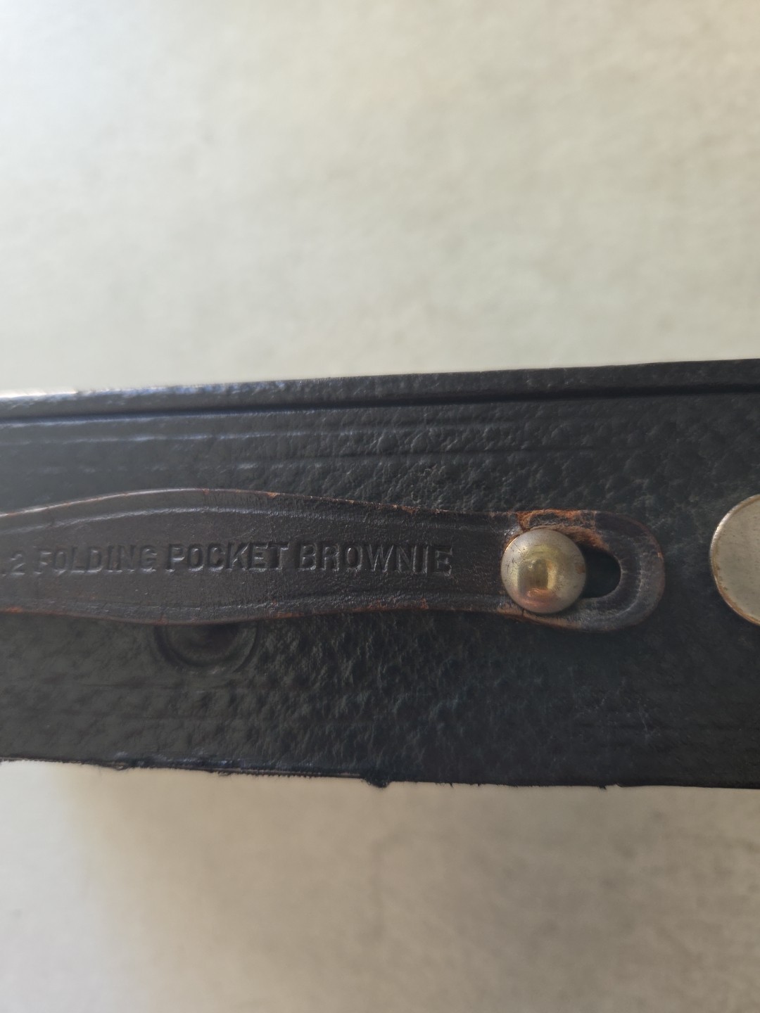 * 1907 Kodak No.2 Folding Pocket Brownie Model B Camera 120 Burgundy Red Bellows