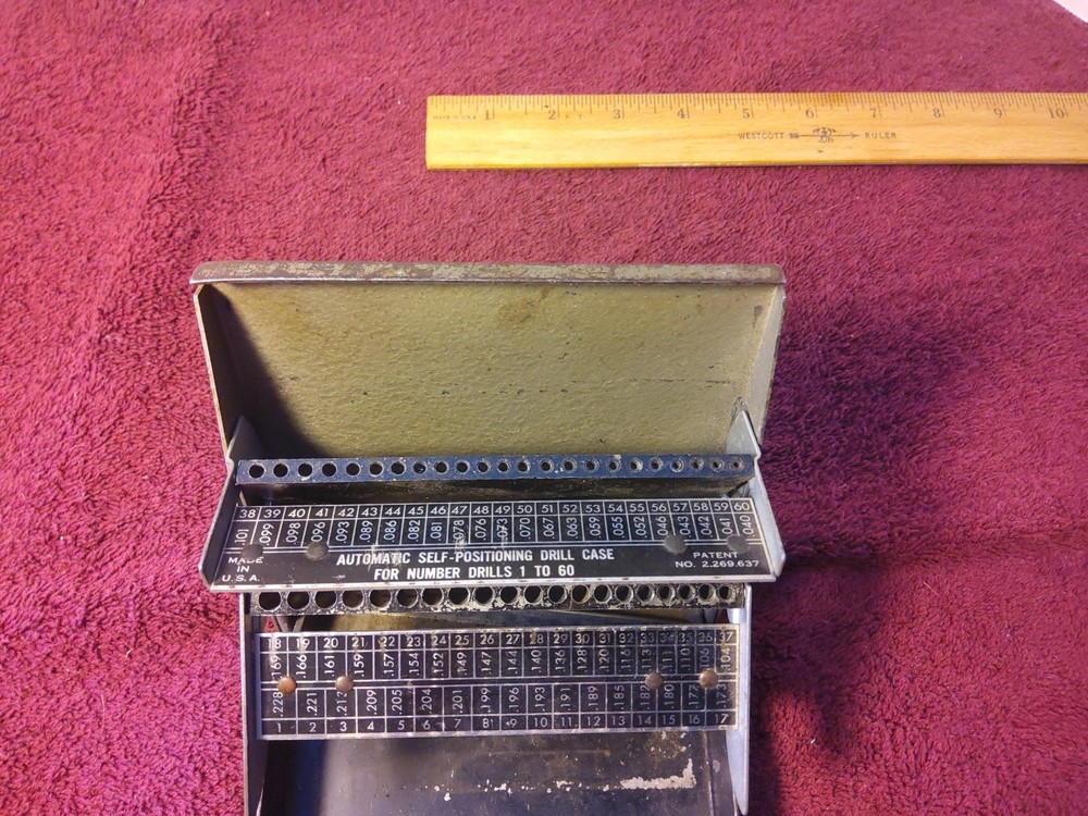 Vintage CRAFTSMAN Drill Case Index 1-60, No Bits..