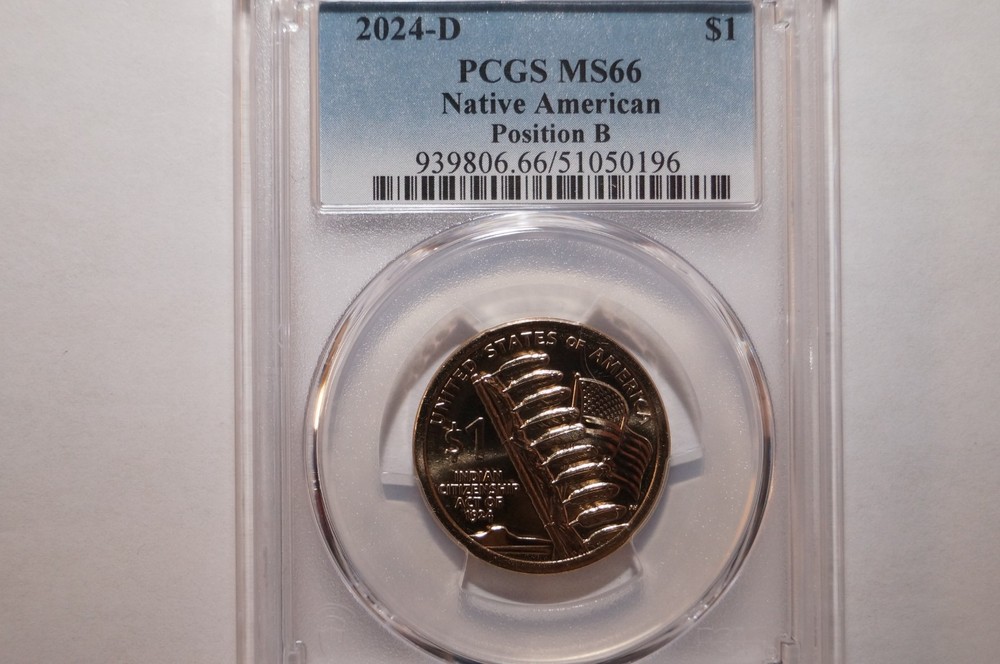 2024-D NATIVE AMERICAN DOLLAR POSITION B GRADED PCGS MS66