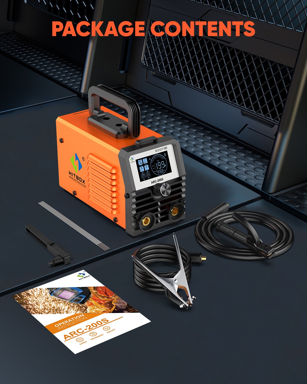 HITBOX 200A Stick Welder 110V ARC MMA Lift TIG 2-in-1 Welding Machine DIY/Gift