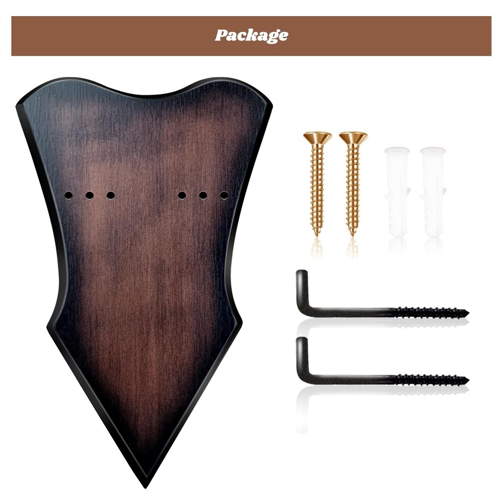 �Sword Plaque Wall Mount Vertical Display Stand for Bow Dagger Axe Medium�