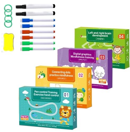 Scribble Smart Workbook, Handwriting Practice Workbook, Pen Control 01-04 Set