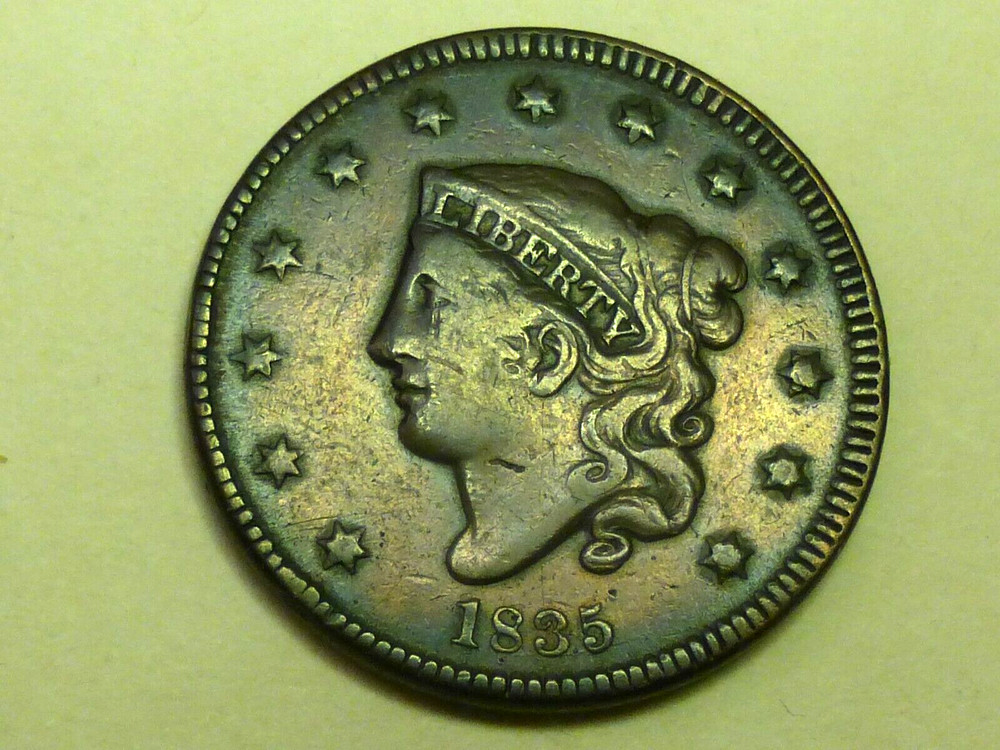 1835  LARGE CENT  XF