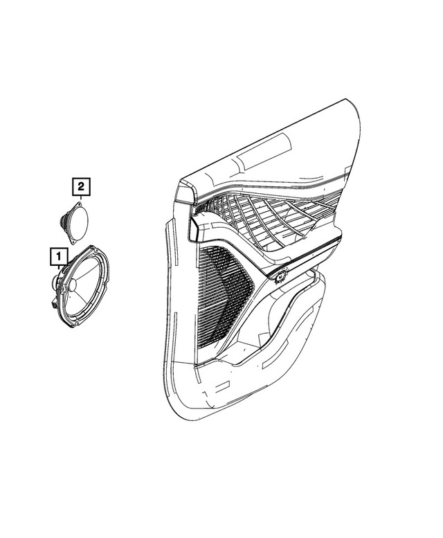 Genuine Mopar Speaker Right Rear 68517688aa