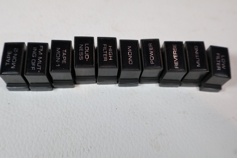 Sansui 7000 or Eight  Push Button Knob Set (10 pieces)