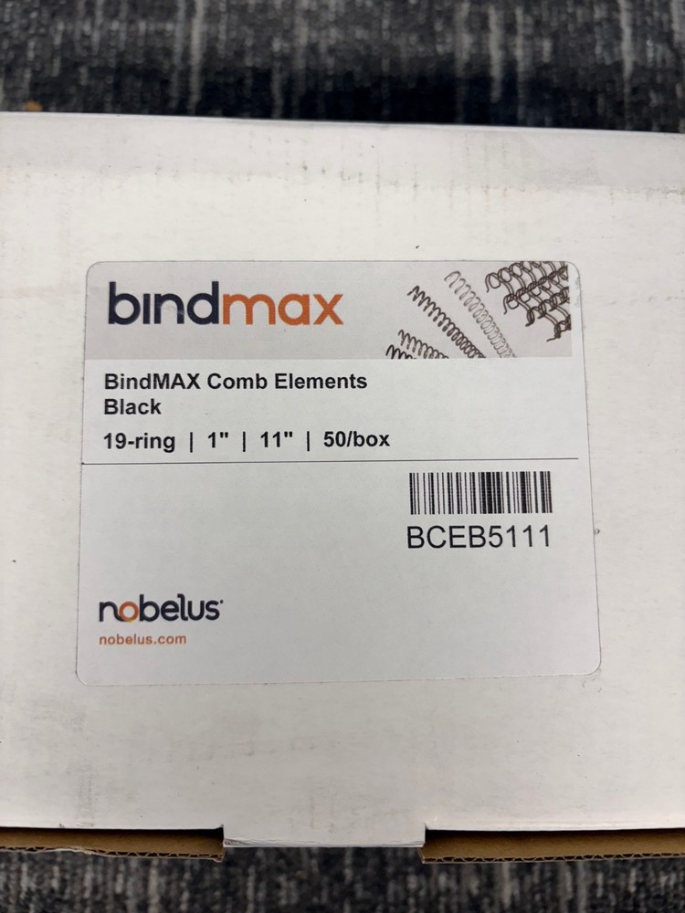 50 Pack 1 Inch Plastic Binding Comb 19 Ring EP100BK BCEB5111 BindMax (8 avail)
