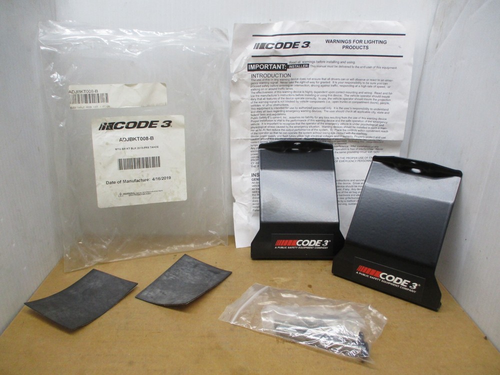 Code 3 ADJBKT006-B 2011 CAPRICE ROOF BRACKET.