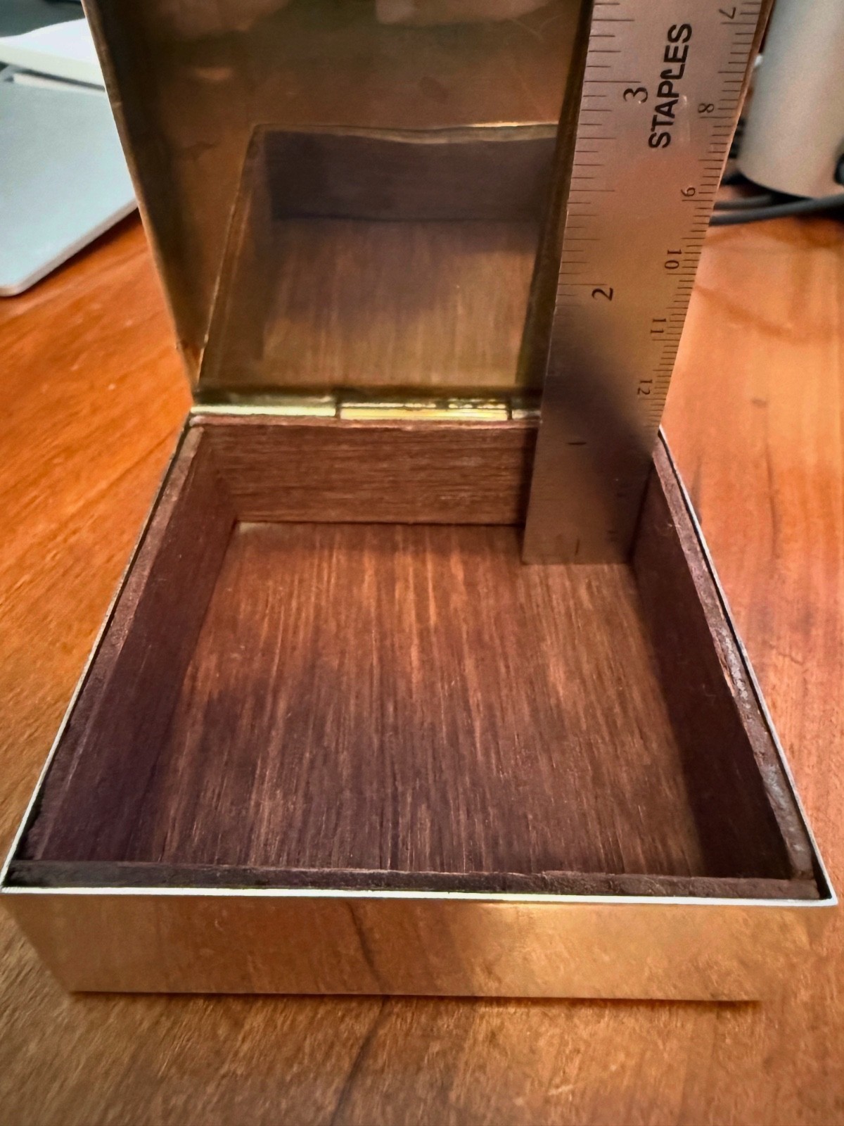 Vintage Sterling Silver Mid Century Modern Jewelry or Small Box , ASW=4.82 Oz