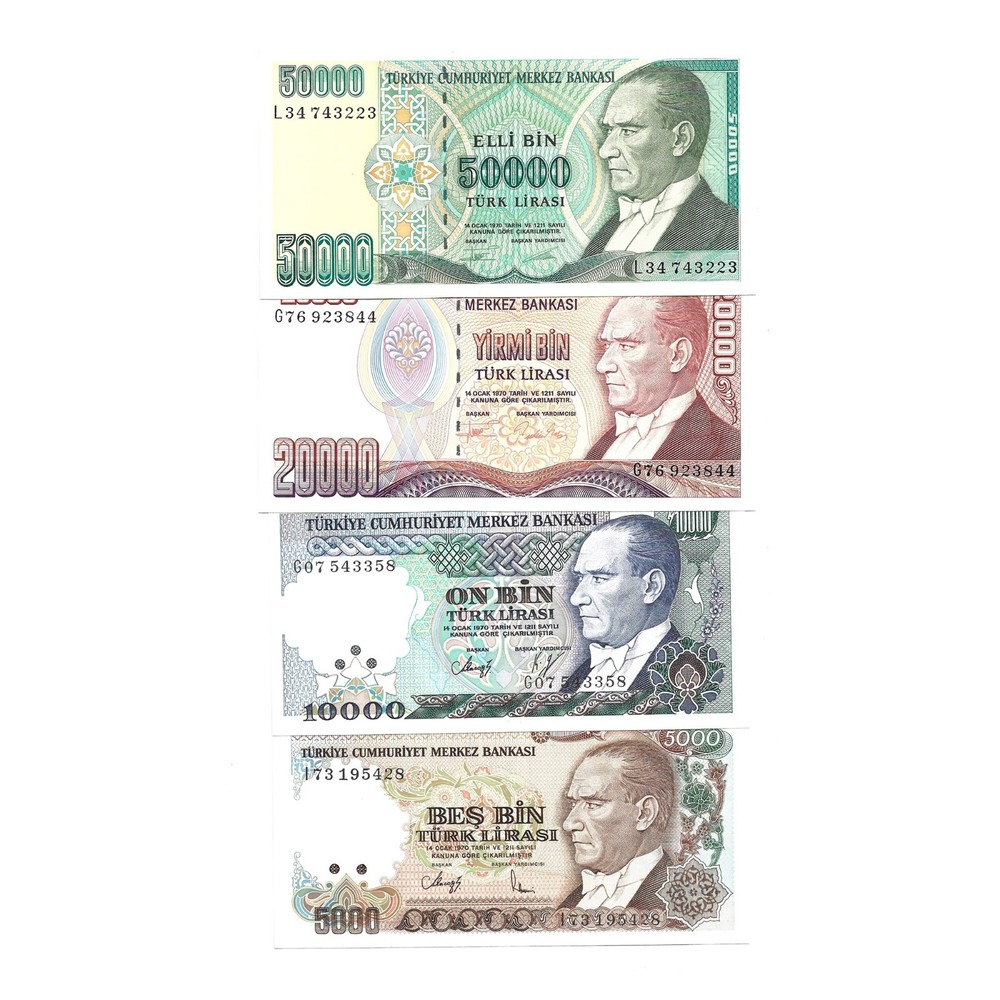 Turkey UNC Banknotes set L.1970