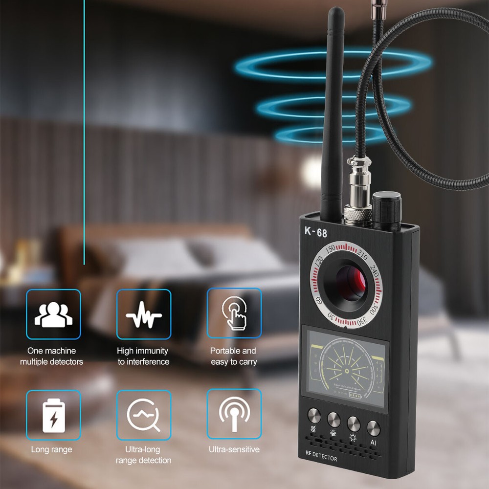 Anti-Spy Camera Wireless RF Detector GPS Tracker GSM Bug Finder Scanner Device