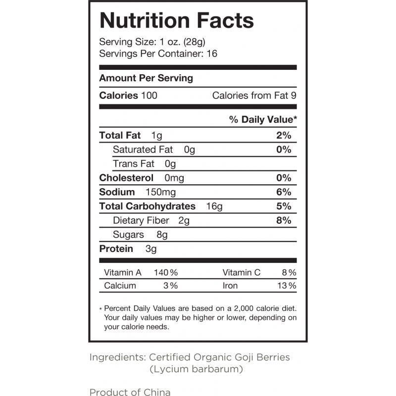 USDA CERTIFIED LARGE ORGANIC GOJI BERRY AAA++,1 LBS (NEW SHIPMENT) FRESH COLOR