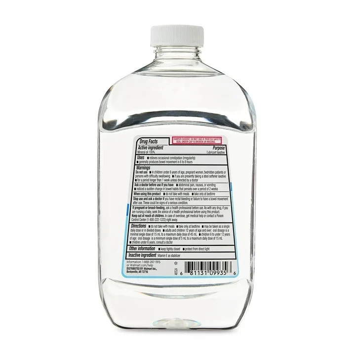 Equate Mineral Oil Lubricant Laxative Liquid for Constipation, 16 fl oz (474mL)