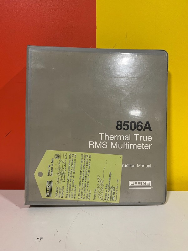 FLUKE 8506A Digital Multimeter Instruction Manual