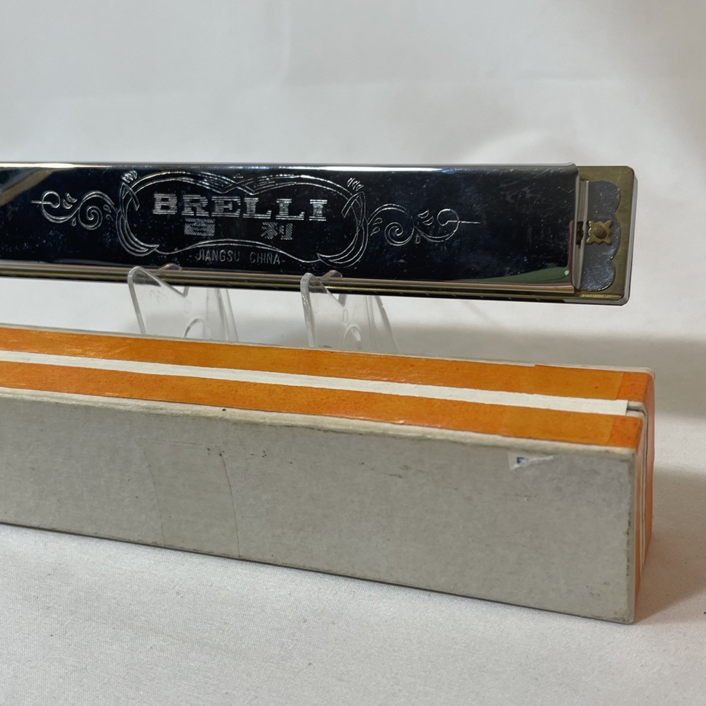 BRELLI 24 Hole HARMONICA C82 With Box Vintage