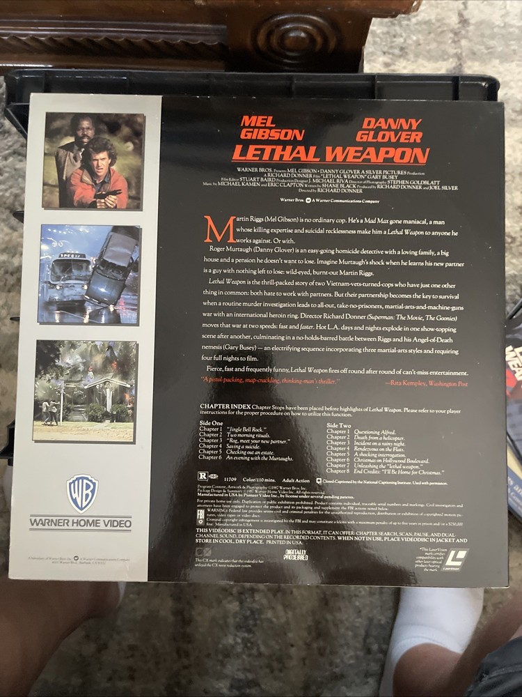 LASERDAISC MEL GIBSON & DANNY GLOVER LETHAL WEAPON EXTENDED PLAY