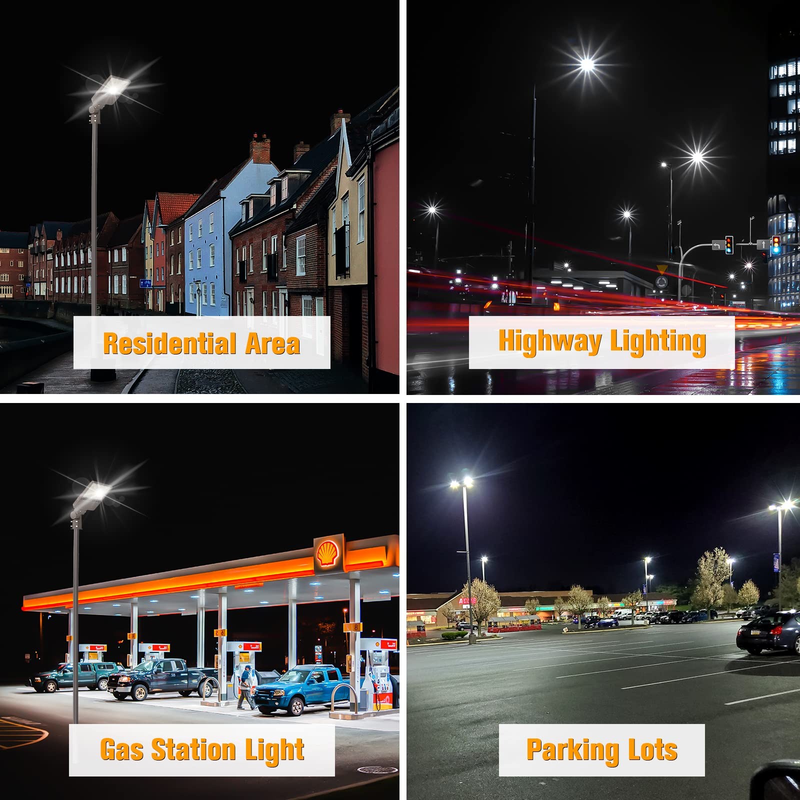 200W LED Parking Lot Light Dusk To Dawn Commercial Shoebox Pole Fixture 28000LM
