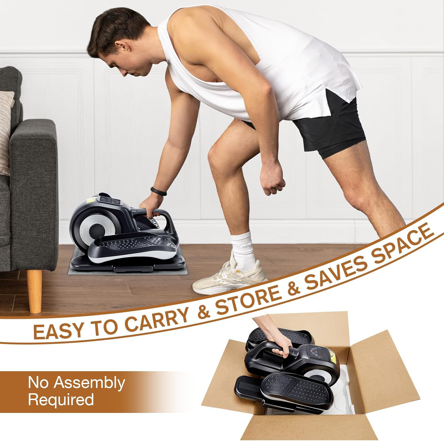 Ellipse Leg Exerciser Seated Eclipse Under Desk Elliptical Machine as Seen on TV