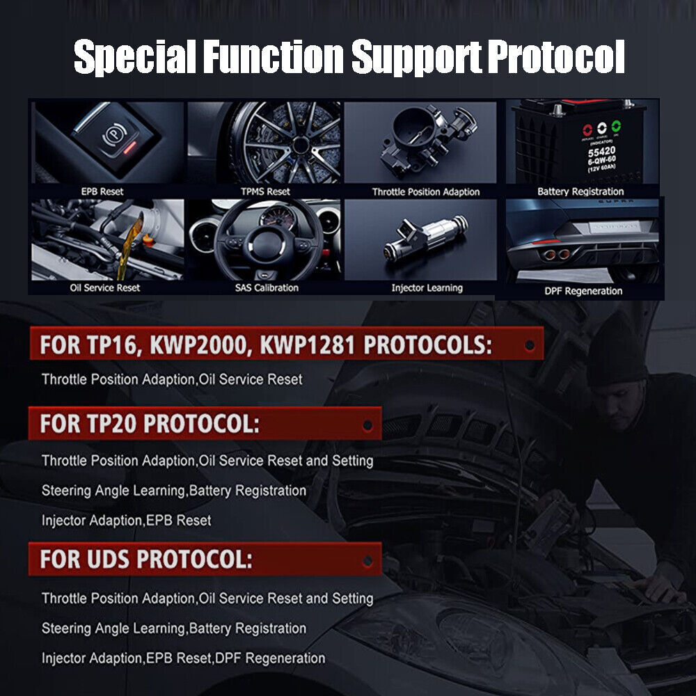 ANCEL VD700 Full System Scanner Diagnostic ABS SRS EPB OBD2 Code Reader For VAG