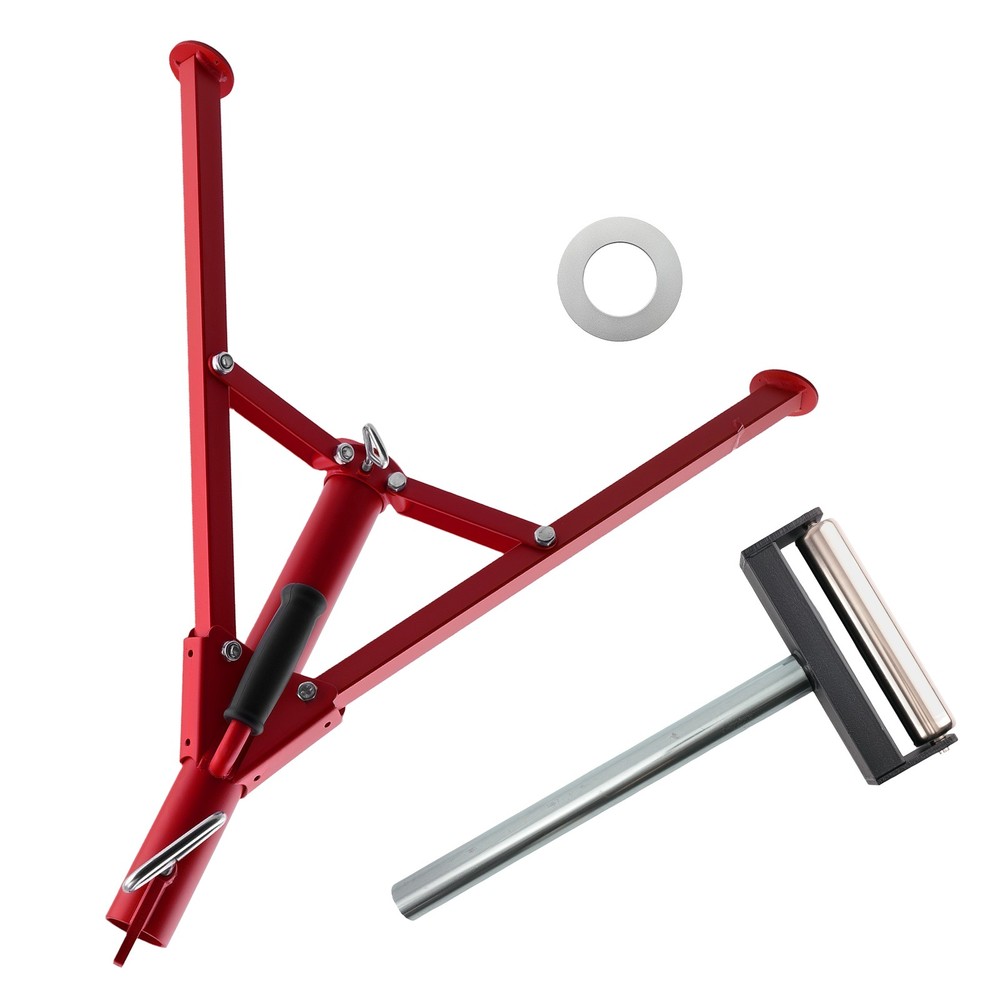 Heavy Duty Adjustable Roller Stand 2500lbs 27.6-52in Triangular Base Steel