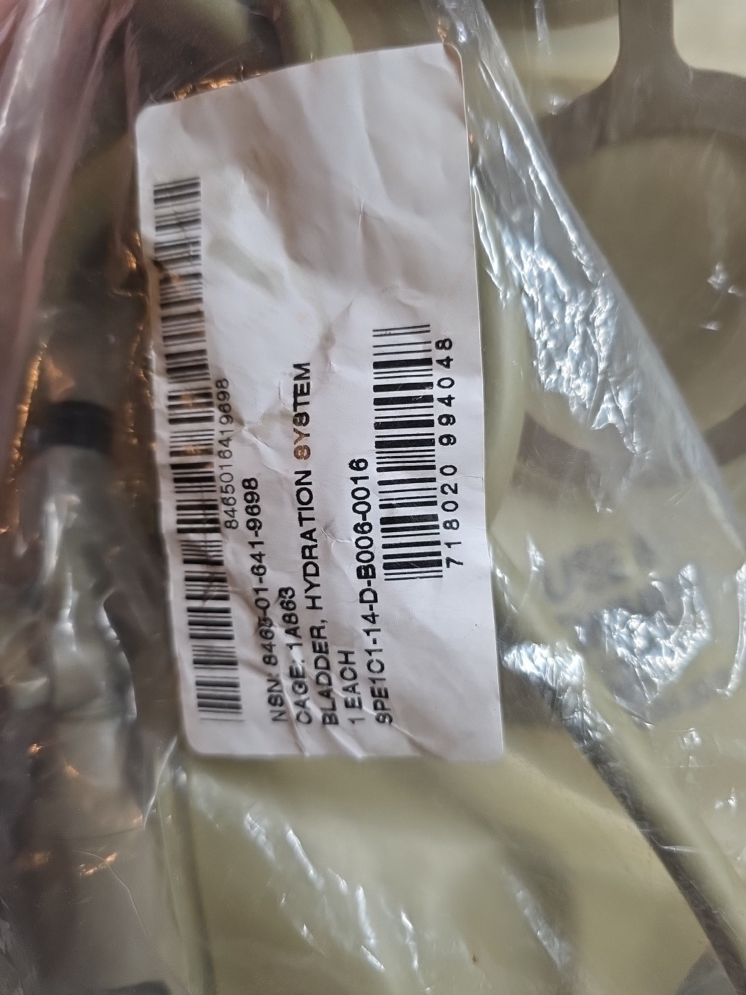 US Army Hydramax Hydration System Bladder, NSN 8465-01-641-9698 by Skilcraft Brn