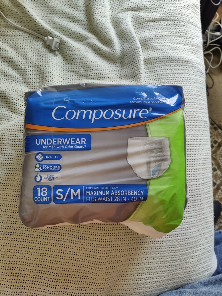 Composure Underwear For Men Size Small Medium 18 Count