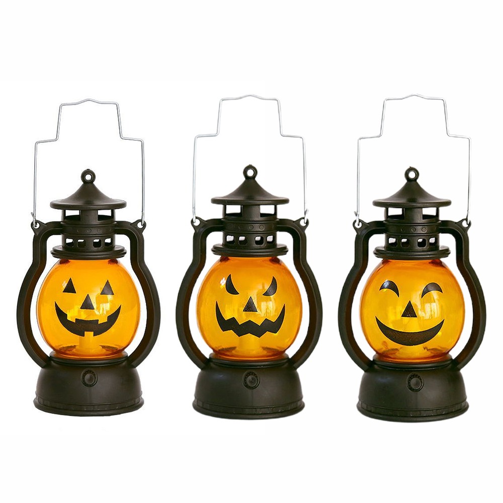 A Style Halloween Pumpkin Lantern With Battery