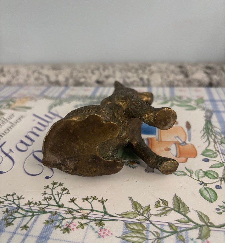 Small Brass German Shepherd Dog Figurine