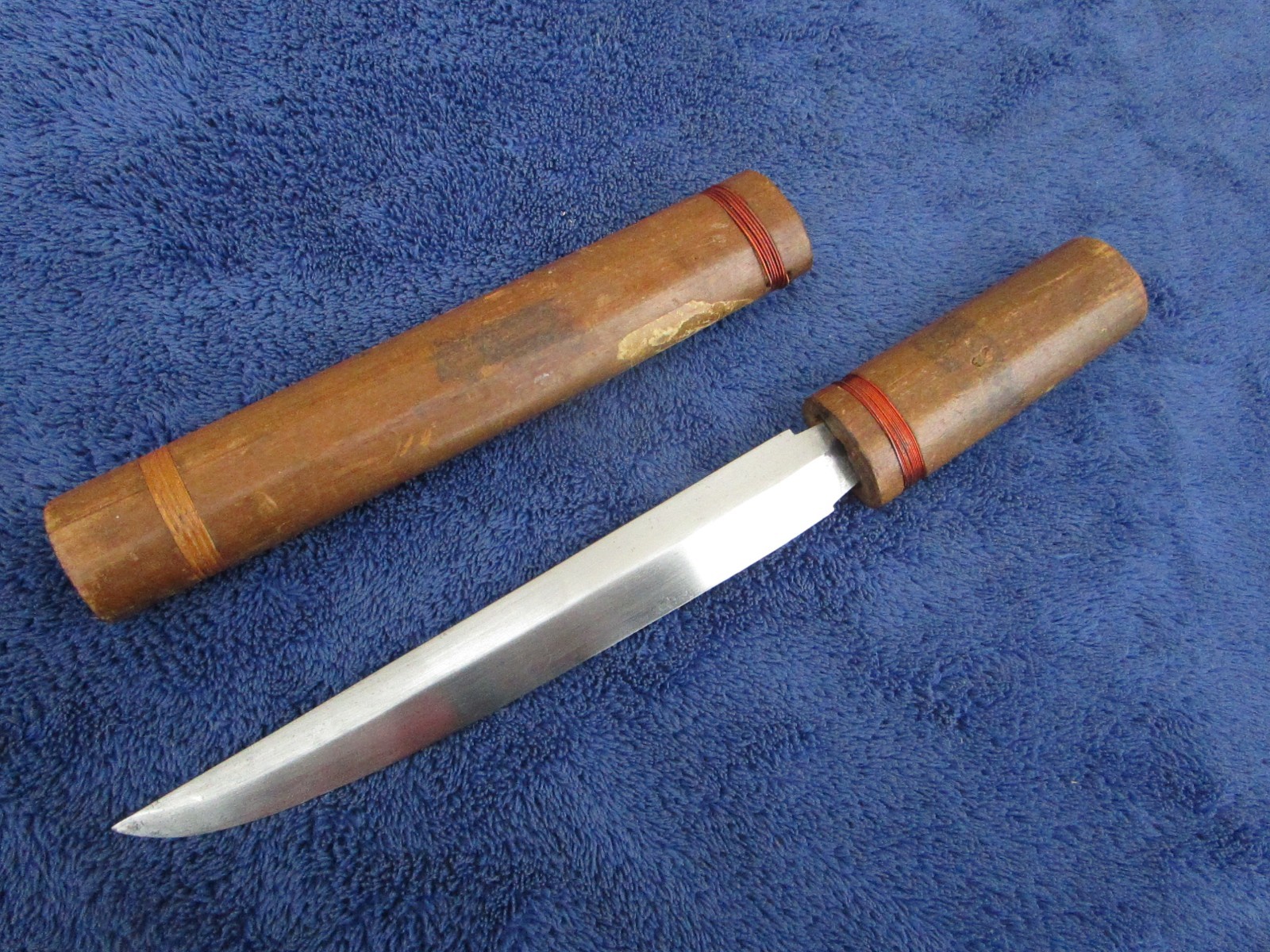 ORIGINAL VINTAGE WW2 JAPAN TANTO KNIFE KAMIKAZE PILOT`S STYLE DAGGER AND SHEATH