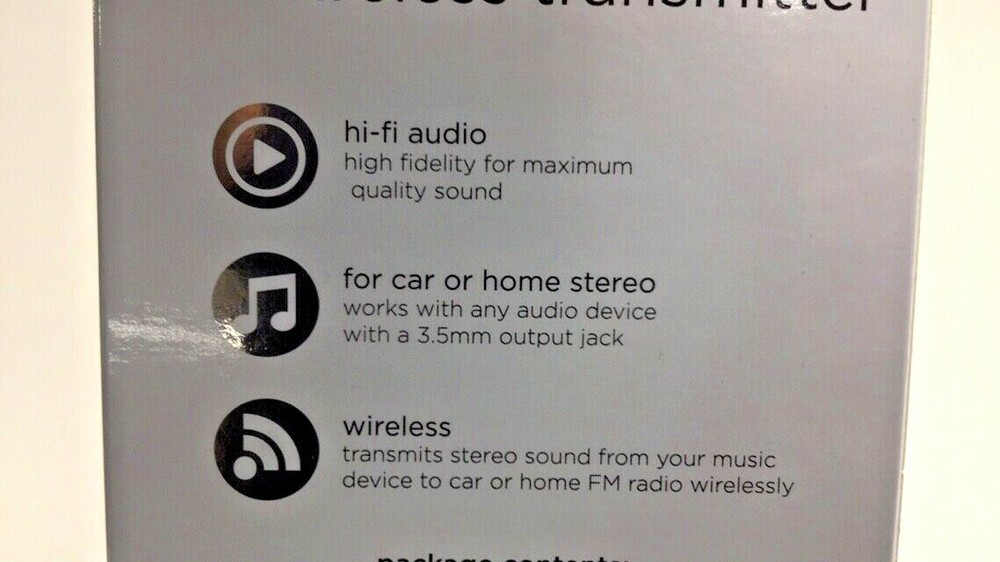 iHome IH-CA500B-AA FM Wireless Transmitter Ultra Compact for 3..5mm Aux Connect