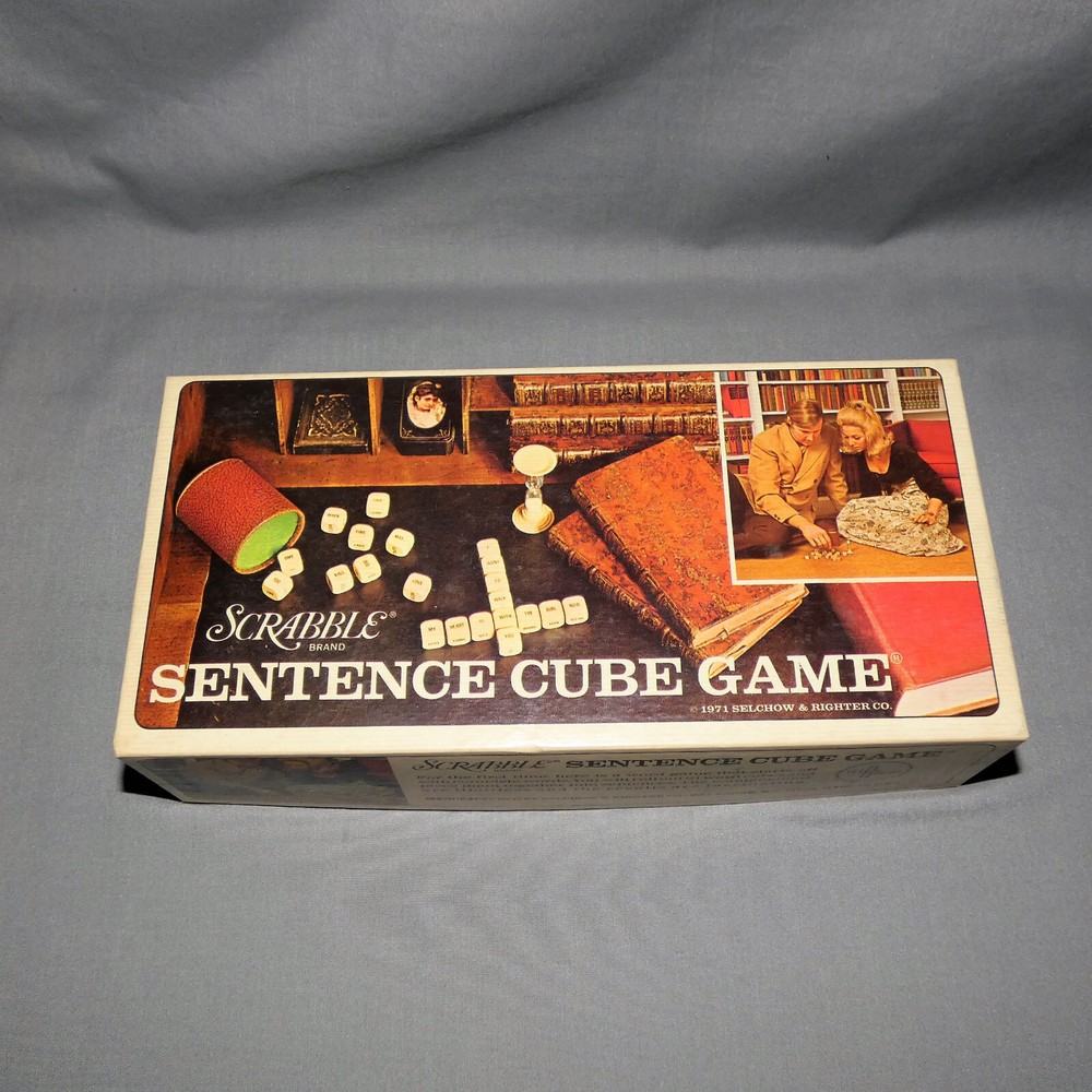 Vintage 1971 Scrabble Sentence Cube Game U.S.A.