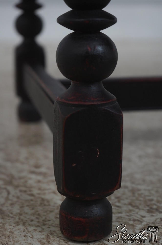 L72585: Tiger Maple Top Black Base Coffee Table