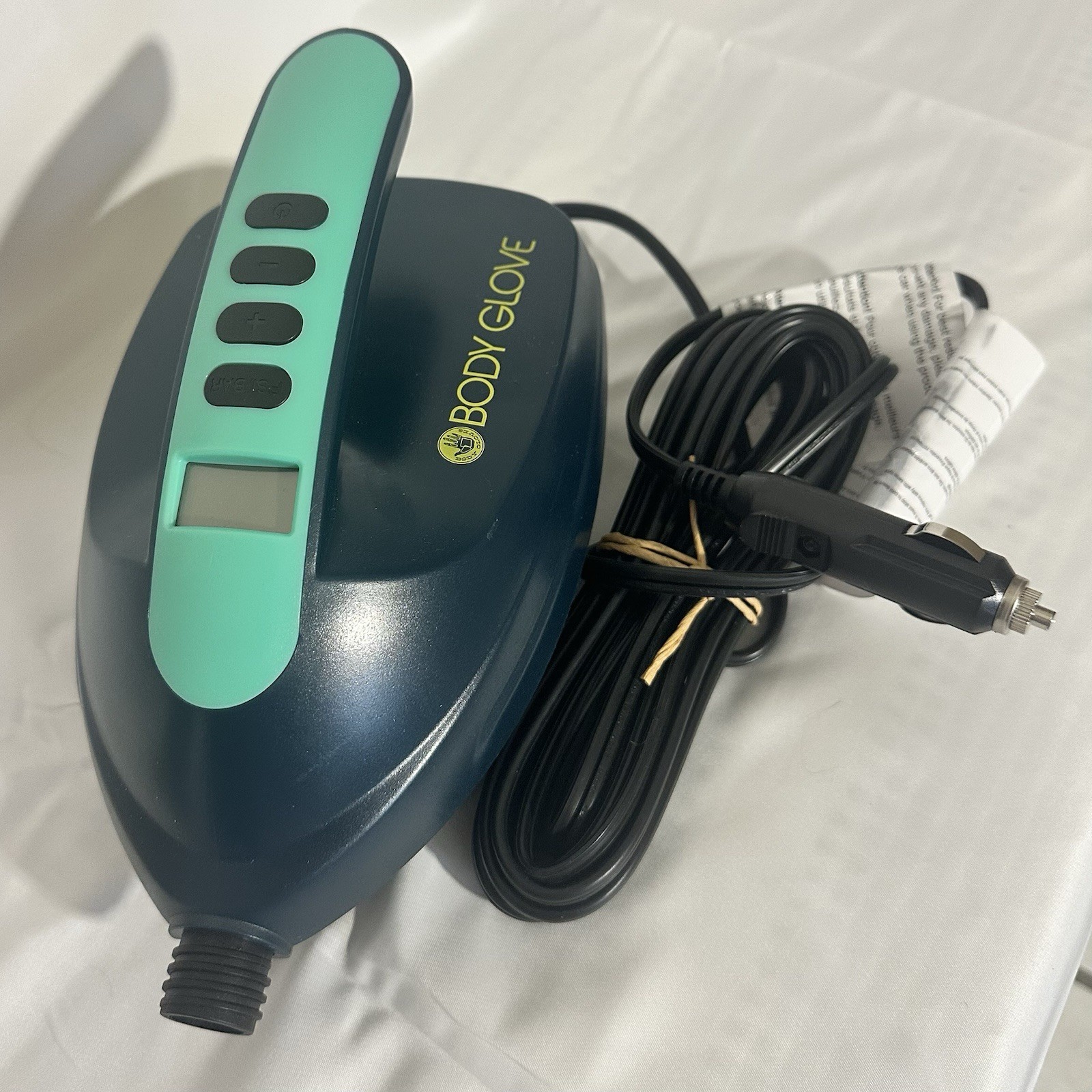 Body Glove 12V Electric SUP Pump – Auto-Stop, 16 PSI, Car Adapter, Paddle Board