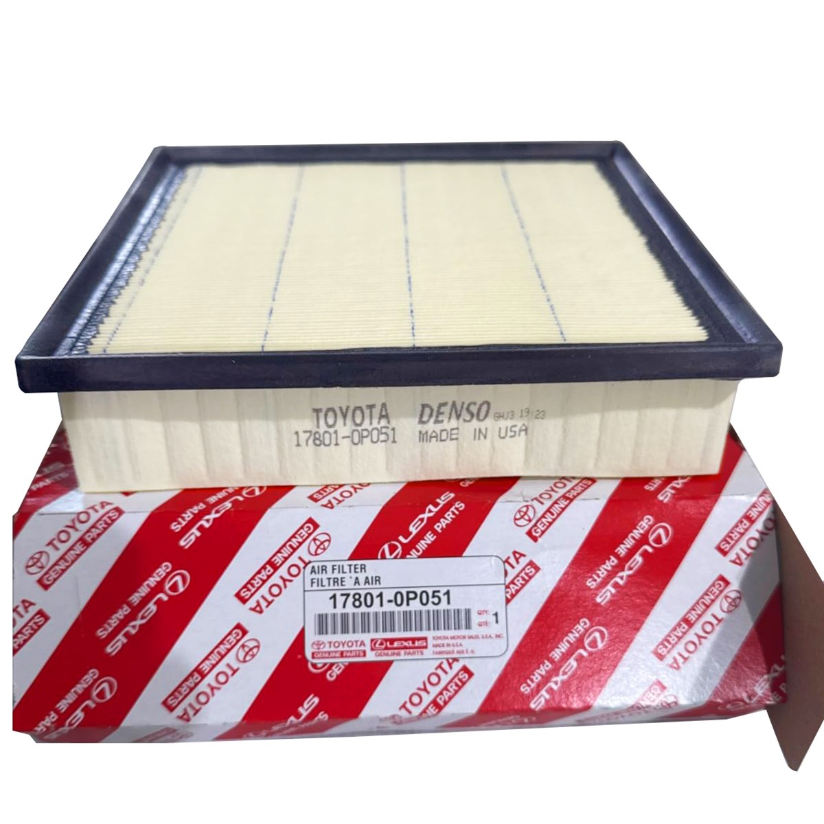 Original Toyota Engine Air Filter 17801-0P051 Avalon Camry Sienna Highlander OEM