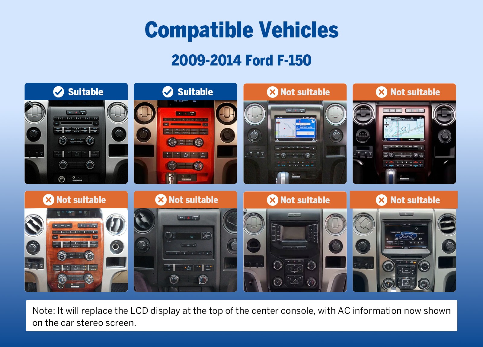 CAM+DVR+FDF1X7S Android 14 6+64 9" Car Stereo GPS HeadUnit CarPlay For Ford F150