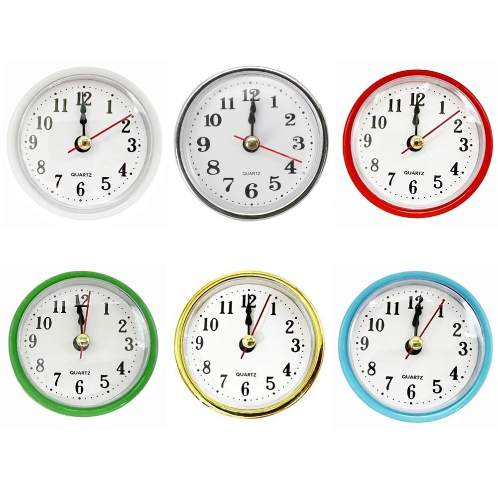 DIY Clock Projects Colorful Quartz Clock Inserts with Clear Arabic Numbers