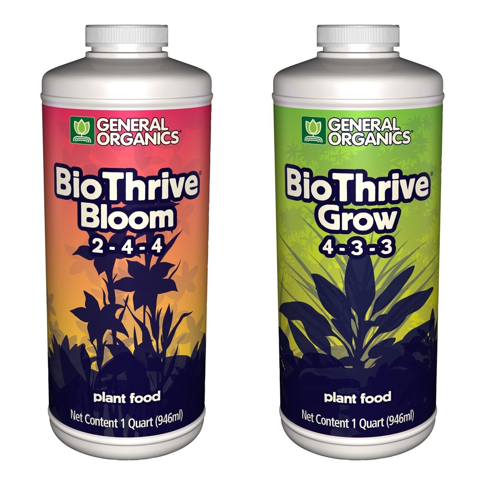 General Organics Nutrient Growing System - Plant Food Bundle, Includes BioThrive