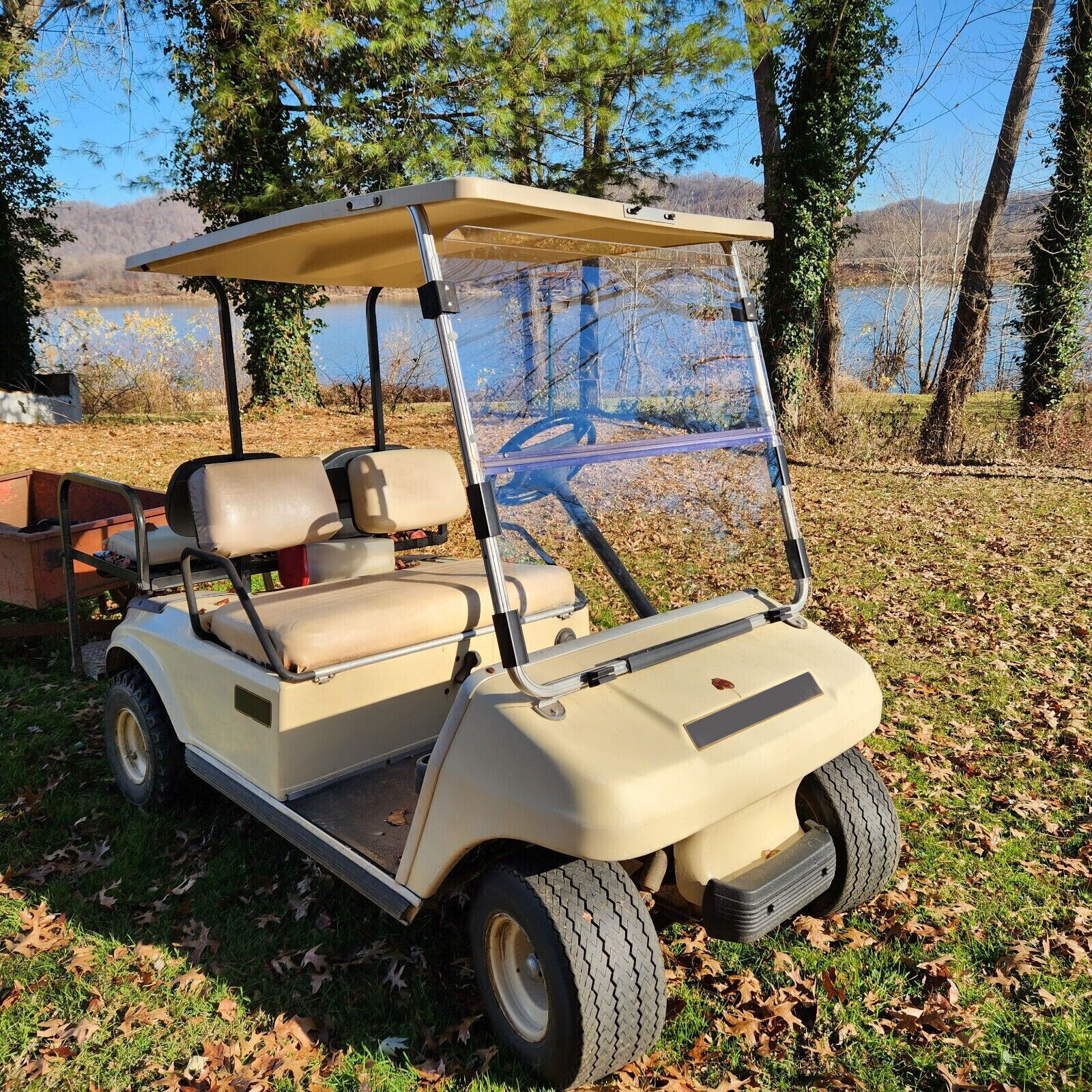 For Club Car DS 1982-2000.5 New Clear Golf Cart Windshield Folding Windscreen