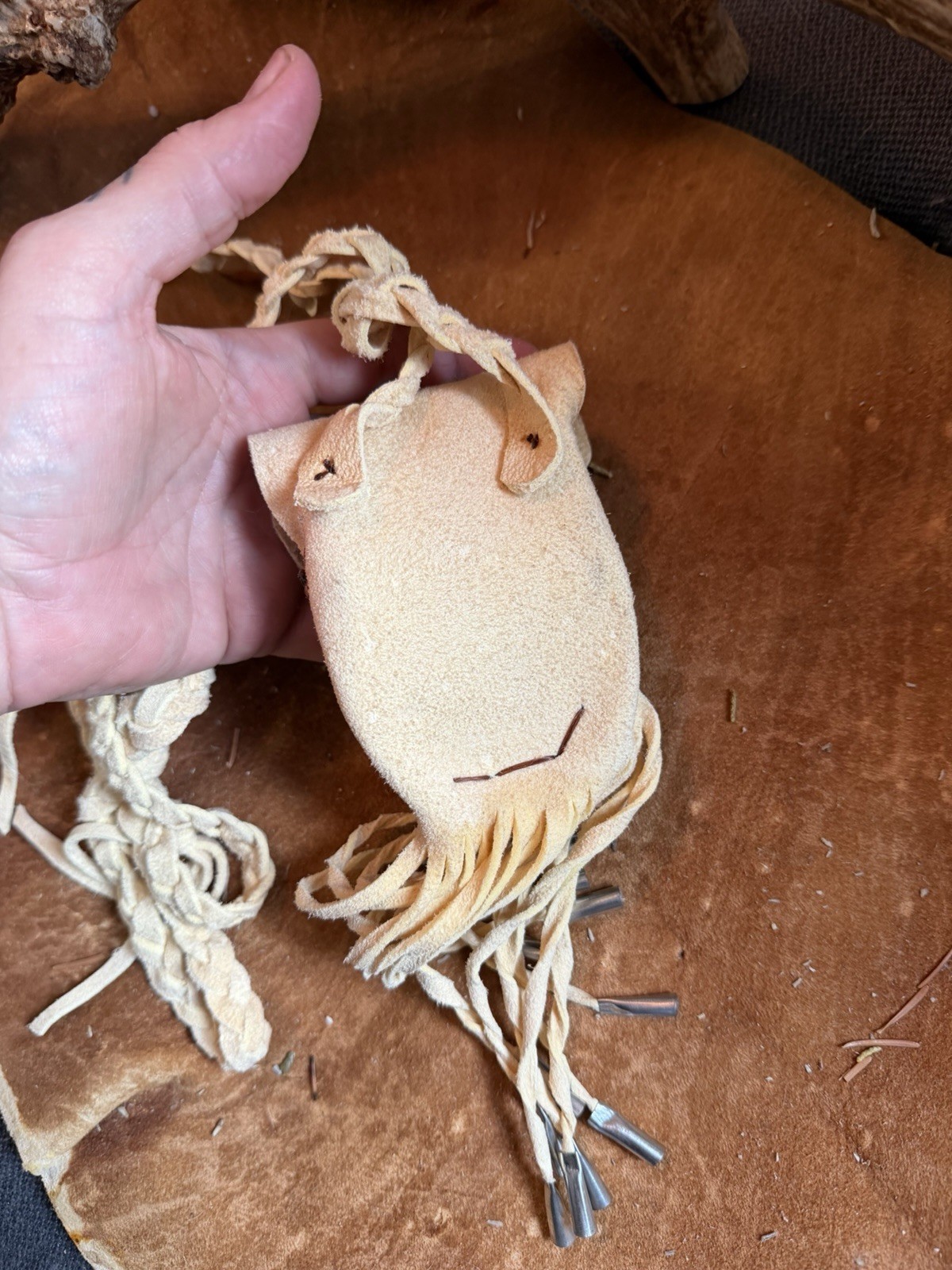 Native American turtle shell Medicine Bag Native Made Jumbo