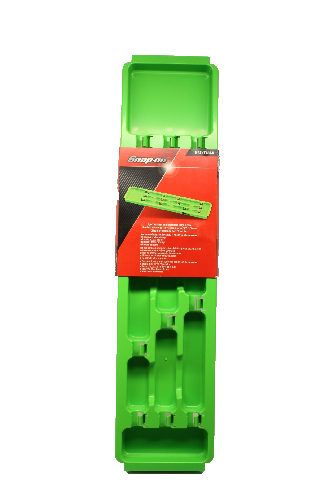 Snap-on Tools USA NEW GREEN 3/8" Drive Extension & Ratchet Organizer KAEXT38GN