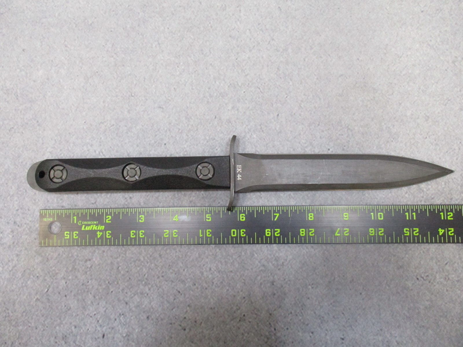 KA-BAR EK44 Commando Knife John Ek Fixed Blade w/ Leather Sheath Used