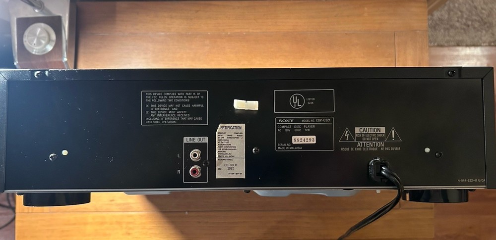 Sony CDP-C321 5-Disc CD Changer Player