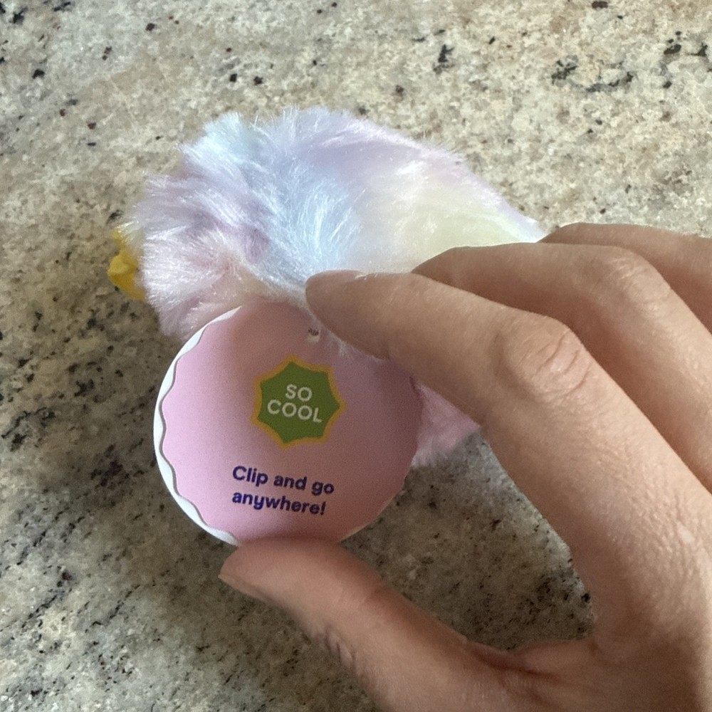 Giggle Scape Plush COTTON CANDY CLIP Pull Backpack 5" NWT