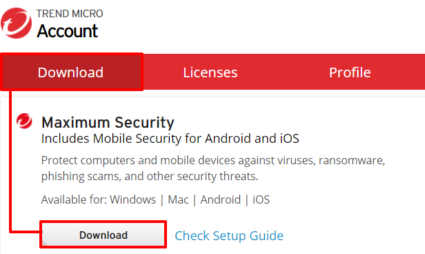 TREND MICRO MAXlMUM, lNTERNET, ANTIVIRUS+ Security for 1-3 Years and 1-5 Devices