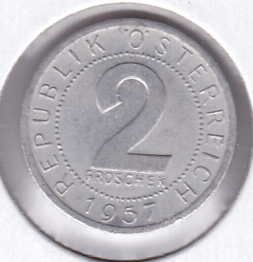 1957 Austria 2 Groshen L3