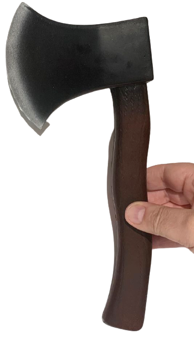 12" SHORT FAKE AXE Halloween Prop Toy Play Horror Weapon Hatchet Hard Rubber Gag