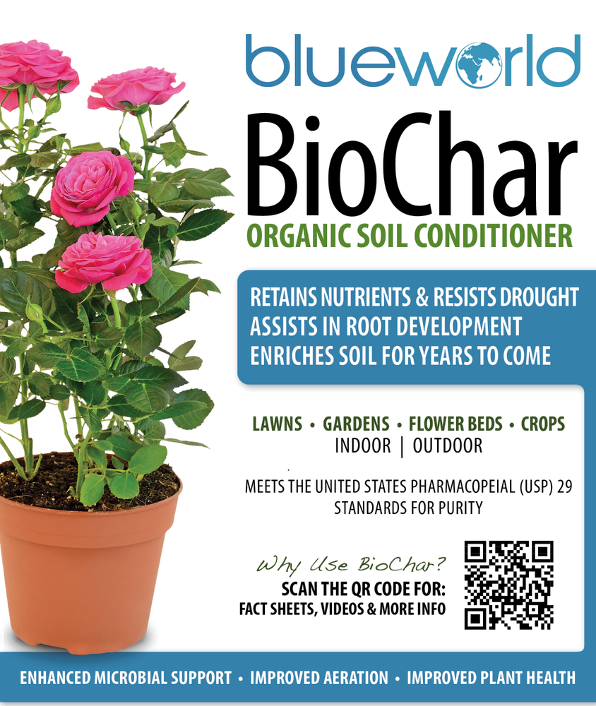 BlueWorld Biochar One Pound Pure Organic Biochar / Activated Carbon
