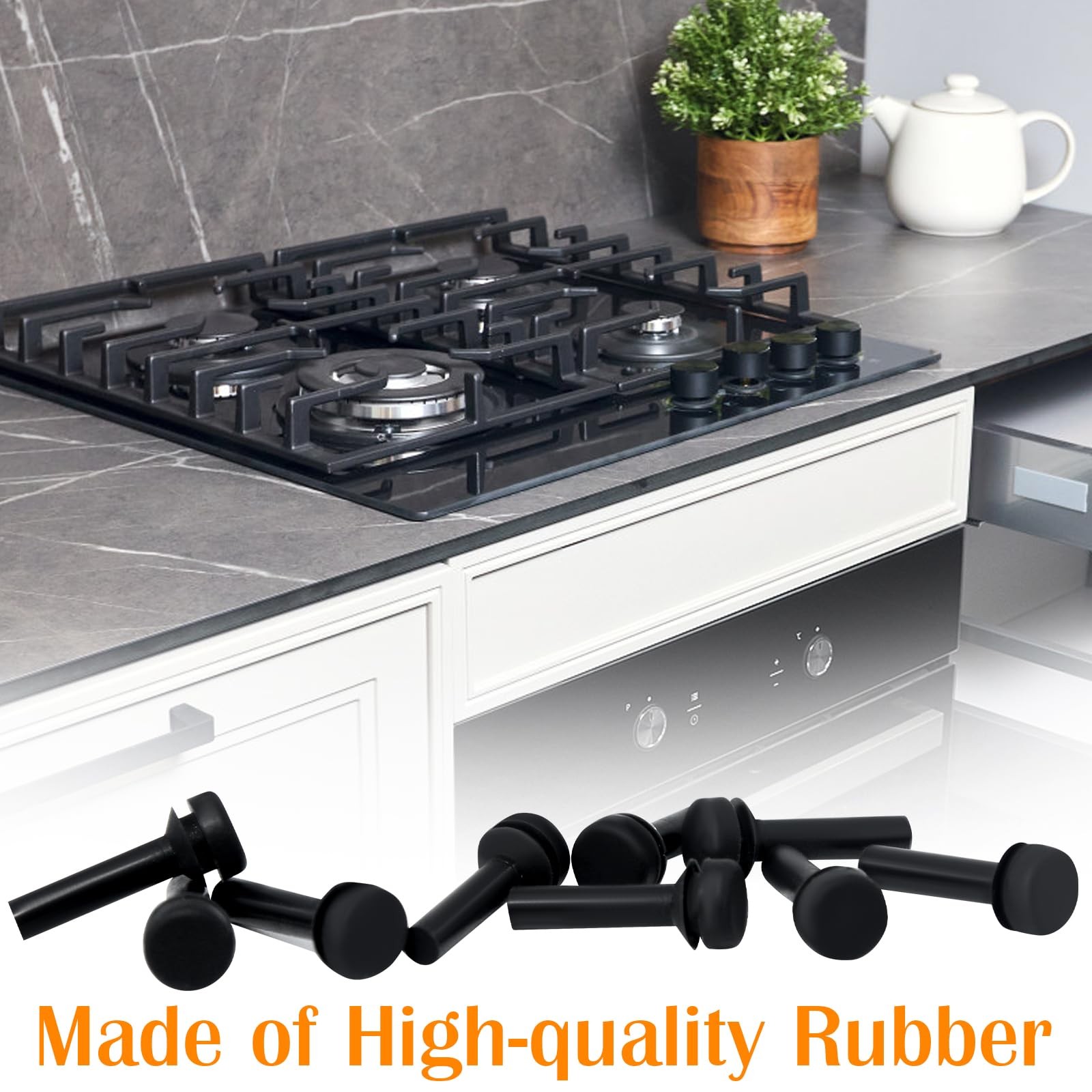 16 Pack WB02X24790 Stove Grate Rubber Feet Replacement for GE Gas Stove Range...