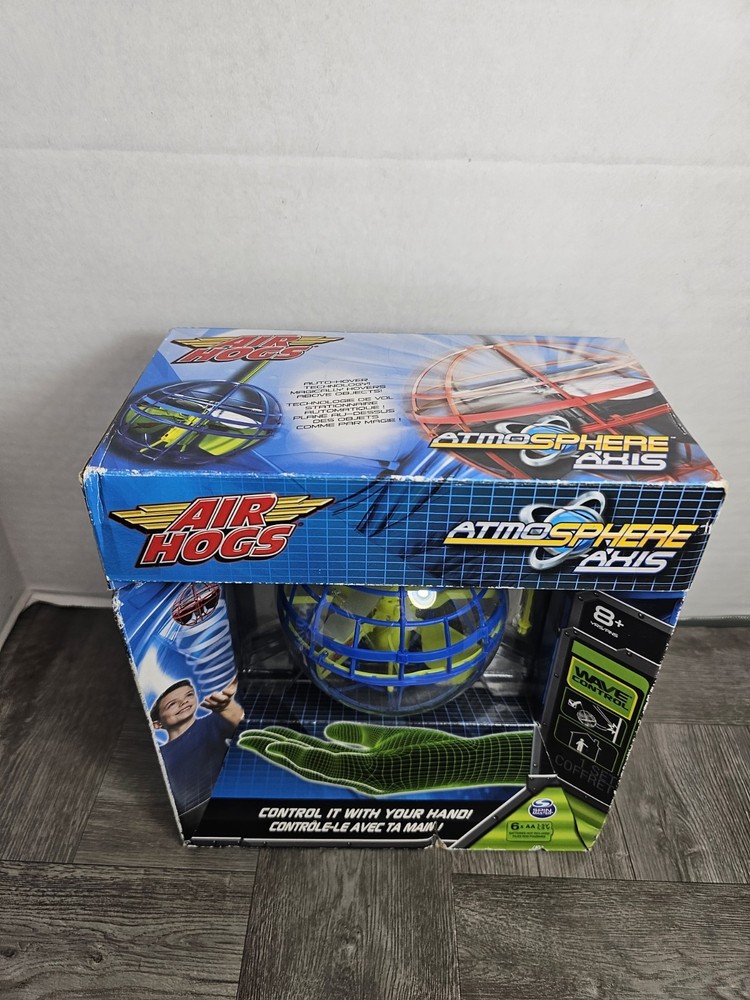 Air Hogs Atmosphere Axis Hovering Sphere Wave Control Spin Master, BLUE, NEW