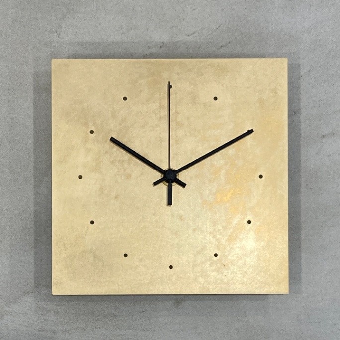 Brass Wall Clock (Square)